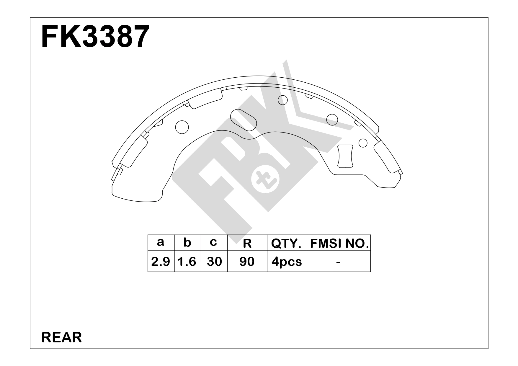 Brake Shoe Set (FK3387)