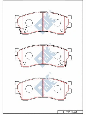 Brake Pad Set, disc brake (FD22003M)
