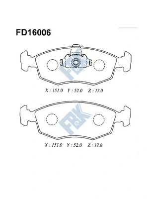 Brake Pad Set, disc brake (FD16006)
