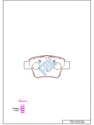 Brake Pad Set, disc brake (FD12023A)