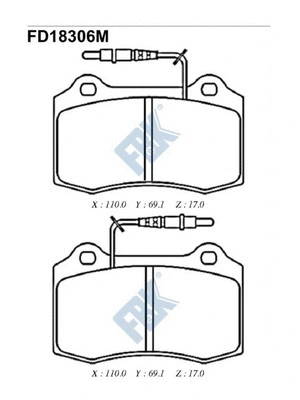 Brake Pad Set, disc brake (FD18306M)