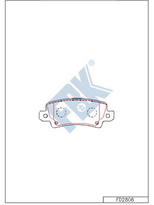 Brake Pad Set, disc brake (FD2808)
