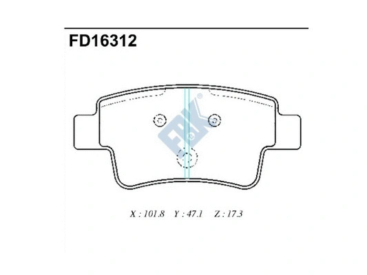 Brake Pad Set, disc brake (FD16312)