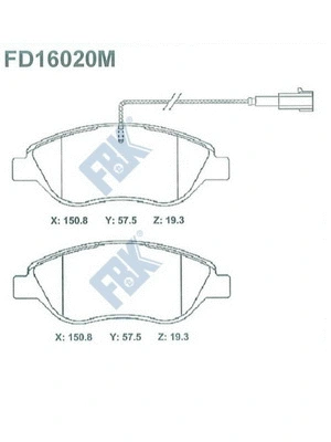 Brake Pad Set, disc brake (FD16020M)