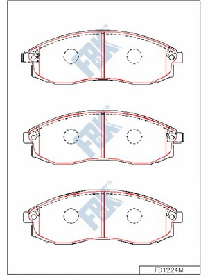 Brake Pad Set, disc brake (FD1224M)
