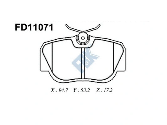 Brake Pad Set, disc brake (FD11071)