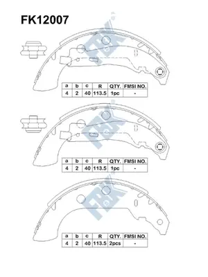 Brake Shoe Set (FK12007)