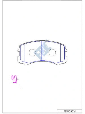 Brake Pad Set, disc brake (FD6097M)