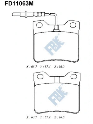 Brake Pad Set, disc brake (FD11063M)
