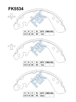 Brake Shoe Set (FK5534)