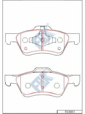 Brake Pad Set, disc brake (FD3851)