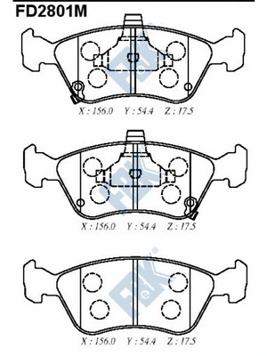 Brake Pad Set, disc brake (FD2801M)