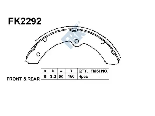 Brake Shoe Set (FK2292)