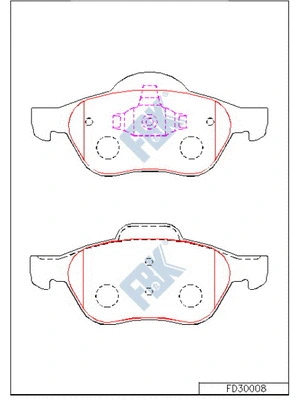 Brake Pad Set, disc brake (FD30008)