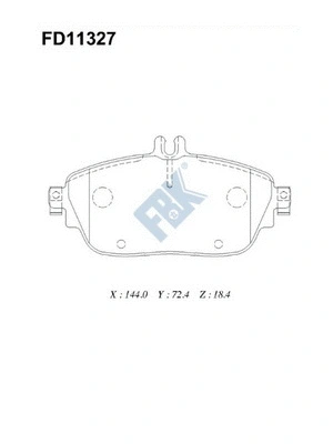 Brake Pad Set, disc brake (FD11327)