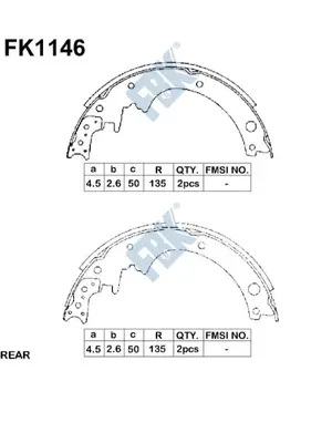 Brake Shoe Set (FK1146)
