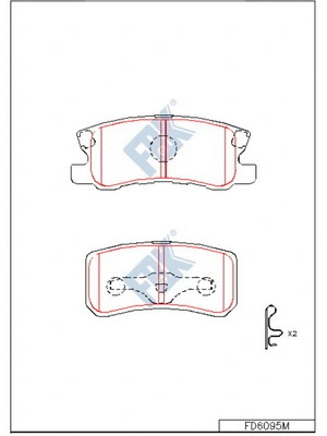 Brake Pad Set, disc brake (FD6095M)