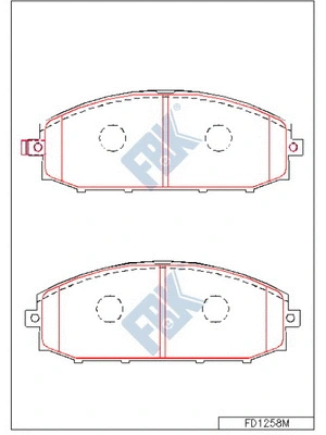 Brake Pad Set, disc brake (FD1258M)