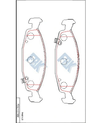 Brake Pad Set, disc brake (FD21074M)