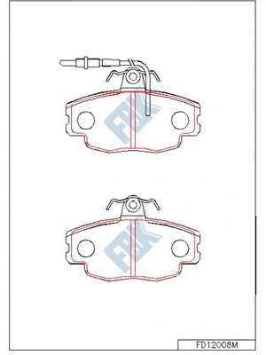Brake Pad Set, disc brake (FD12008M)