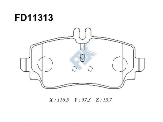 Brake Pad Set, disc brake (FD11313)