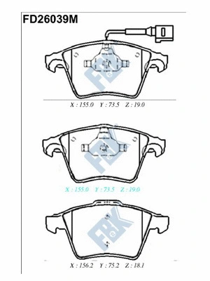 Brake Pad Set, disc brake (FD26039M)