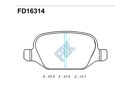 Brake Pad Set, disc brake (FD16314)