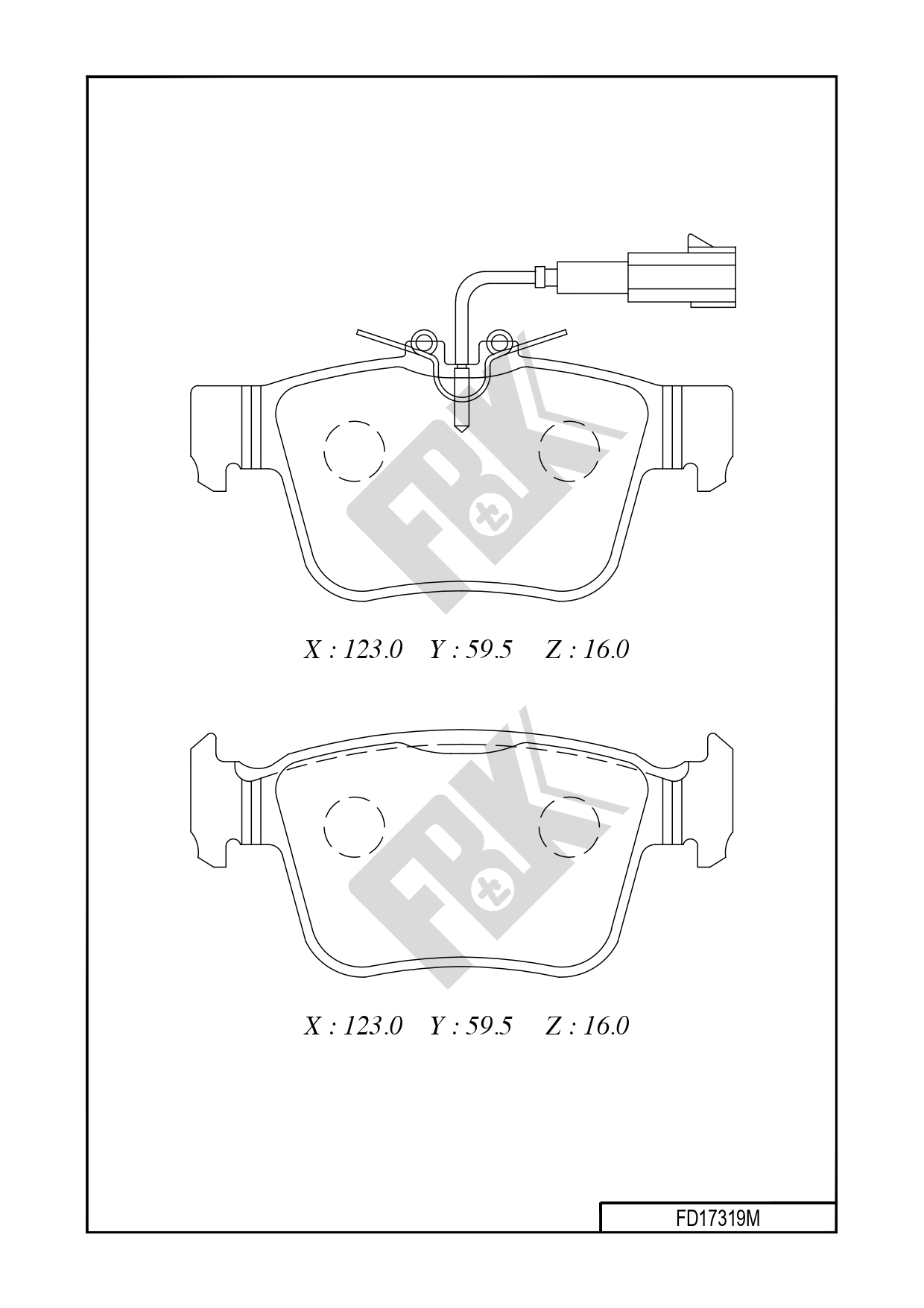 Brake Pad Set, disc brake (FD17319M)
