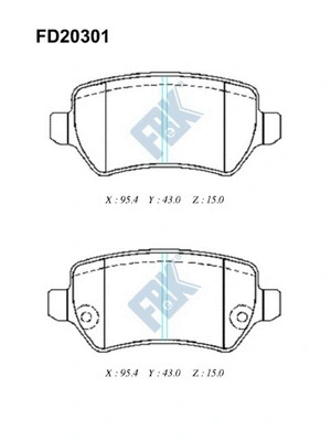Brake Pad Set, disc brake (FD20301)
