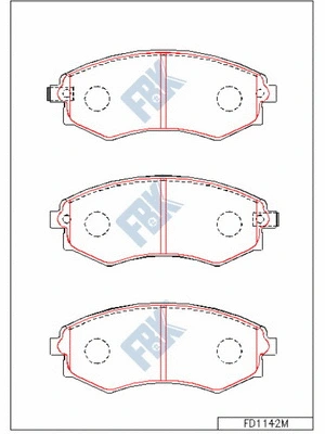 Brake Pad Set, disc brake (FD1142M)