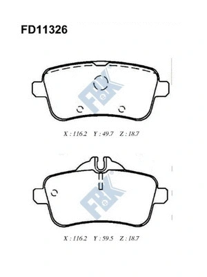 Brake Pad Set, disc brake (FD11326)