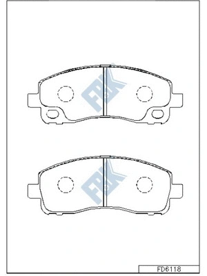 Brake Pad Set, disc brake (FD6118)
