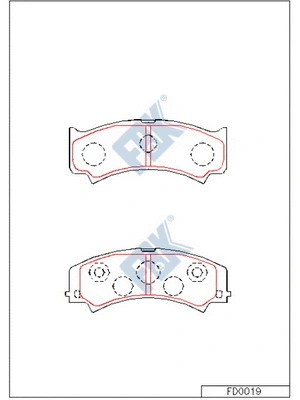 Brake Pad Set, disc brake (FD0019)