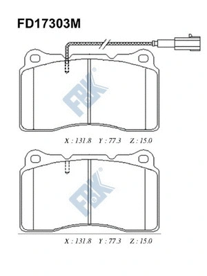 Brake Pad Set, disc brake (FD17303M)
