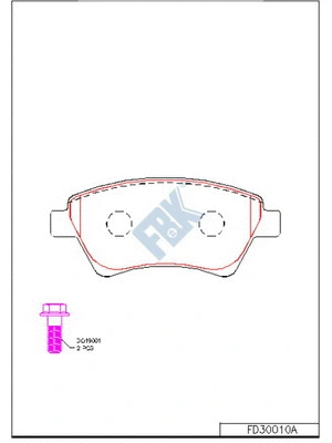 Brake Pad Set, disc brake (FD30010A)