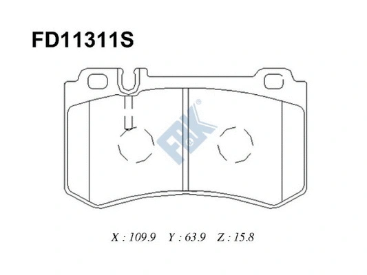 Brake Pad Set, disc brake (FD11311S)