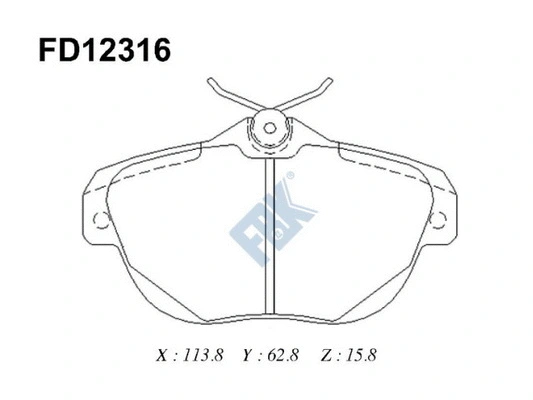 Brake Pad Set, disc brake (FD12316)