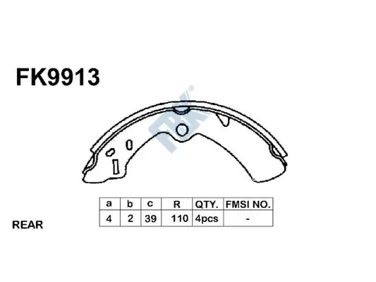 Brake Shoe Set (FK9913)