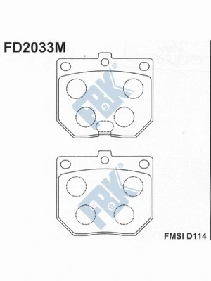 Brake Pad Set, disc brake (FD2033M)