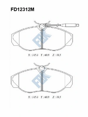 Brake Pad Set, disc brake (FD12312M)