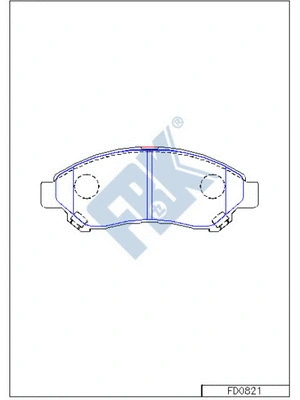 Brake Pad Set, disc brake (FD0821)