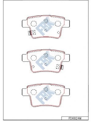 Brake Pad Set, disc brake (FD6824M)