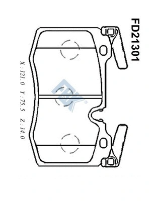 Brake Pad Set, disc brake (FD21301)