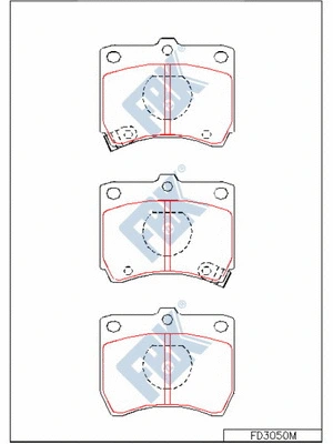 Brake Pad Set, disc brake (FD3050M)