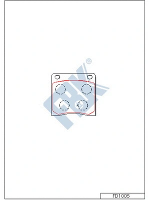 Brake Pad Set, disc brake (FD1005)