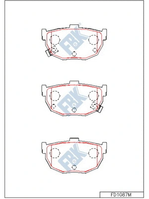 Brake Pad Set, disc brake (FD1087M)