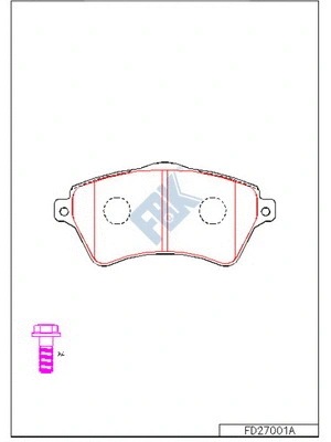 Brake Pad Set, disc brake (FD27001A)