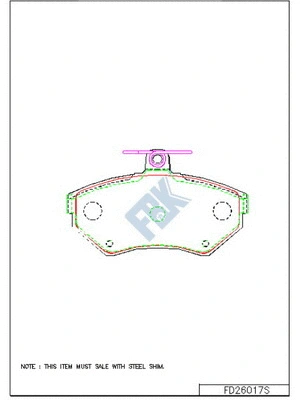 Brake Pad Set, disc brake (FD26017S)