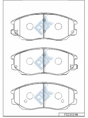 Brake Pad Set, disc brake (FD23024M)