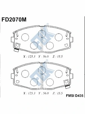 Brake Pad Set, disc brake (FD2070M)